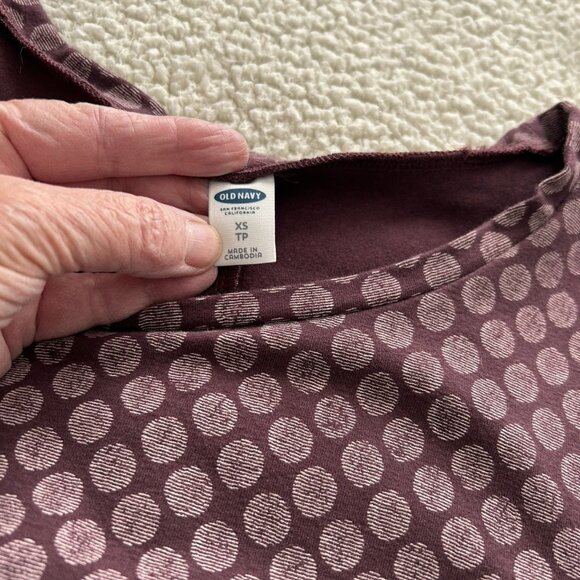 Old Navy Dress Women’s Round Neck Short Sleeve Pull-Over Knit Sheath Purple XS - Picture 6 of 9